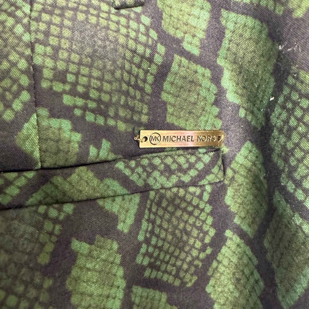 Michael kors Green Snake Print Men Pants size 10 pre owned Exellent condition - Picture 6 of 15